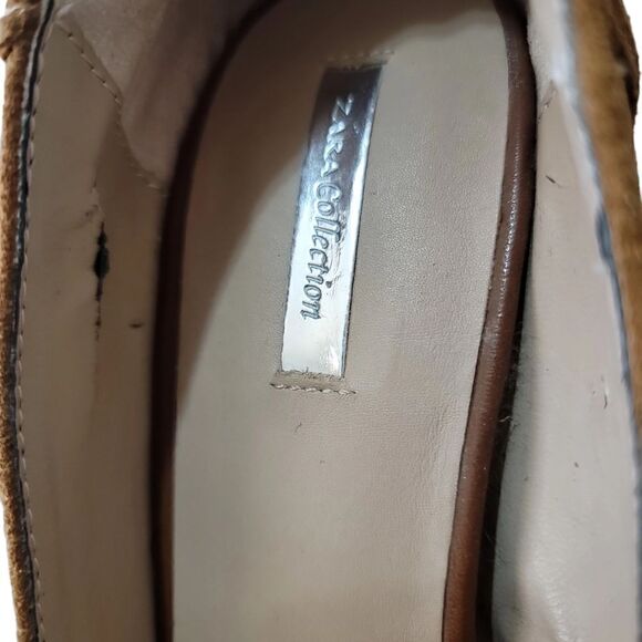 Zara Collection Brown Platform Peep-Toe Stiletto Heels Sz 39 (8) - Picture 5 of 9